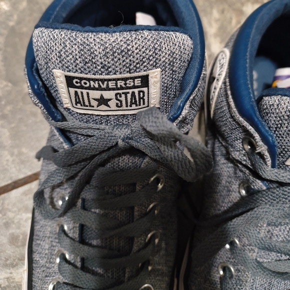 Converse Blue and White High-Top Sneakers - Picture 2 of 8